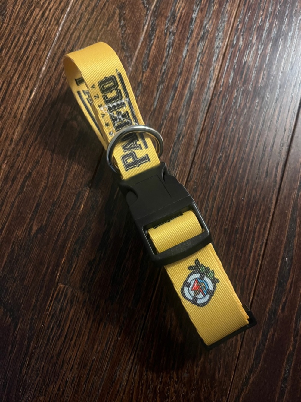 Yellow Graphic Nylon Dog Collar with Buckle